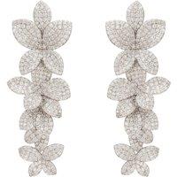 Latelita Women's Cherry Blossom Drop Earrings White Silver