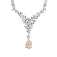 Latelita Women's Lydia Statement Necklace Moissanite Silver in White