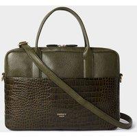 OSPREY LONDON Women's The Kellie Leather Laptop Bag in Dark Olive