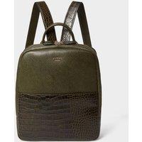 OSPREY LONDON Women's The Kellie Leather Backpack in Dark Olive