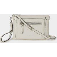OSPREY LONDON Women's The Ruby Leather Crossbody Clutch Bag in White