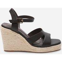 Where's That From Women's 'Jaime' Cut Out Strap Detail Wedge Shoes With Buckle Closure in Dark Brown | Size: 4