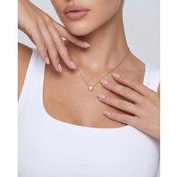 Elk & Bloom Women's 14K Gold Solitaire Pendant Choker Necklace