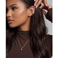 Elk & Bloom Women's Solitaire Star 14k Gold Huggie Hoop Ear Cuff