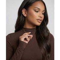 Elk & Bloom Women's 14K Gold Dainty Teardrop Pendant Necklace