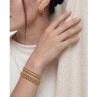 Elk & Bloom Women's 14K Gold Double Tennis Satellite Bracelet