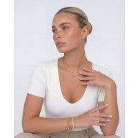 Elk & Bloom Women's Dainty 14K Gold Beaded Choker Necklace
