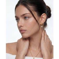 Elk & Bloom Women's 14k Gold Gemstone Droplet Huggie Hoops