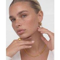 Elk & Bloom Women's Chunky 14K Gold Freshwater Pearl Hoops