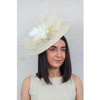 PEACH ACCESSORIES Women's Ethereal Aviary Large Stunning Fascinator in Cream