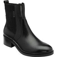 Lotus Women's Black & Lizard-Print Leather 'Lindley' Ankle Boots | Size: 7