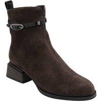 Lotus Women's 'Unez' Zip-Up Ankle Boots in Brown | Size: 4