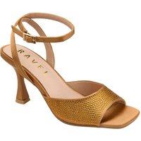 Ravel Women's Gold Satin & Diamante 'Holms' Sandals | Size: 5