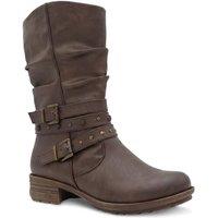 Pavers Women's Wide Fit Slouch Calf Length Boots in Brown | Size: 6
