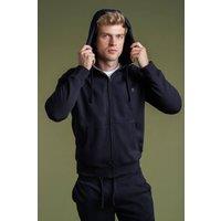 French Connection Men's Cotton Blend Zip Hoody in Navy | Size: Medium