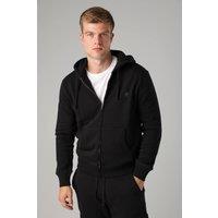 French Connection Men's Cotton Blend Zip Hoody in Black | Size: XL