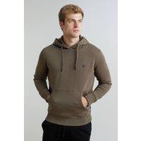 French Connection Men's Cotton Blend Hoody in Khaki | Size: Large