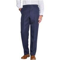 Chums Men's Comfort Fit Formal Elasticated Trousers with Stretch Waist in Navy | Size: 52R
