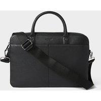 OSPREY LONDON Men's The Jacob Leather Laptop Bag in Black