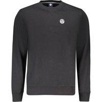 North Sails Men's Cotton Sweatshirt With Ribbed Trims in Dark Grey | Size: Small