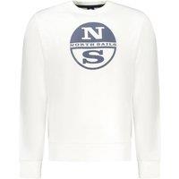 North Sails Men's Cotton Crew Neck Sweatshirt in White | Size: XL