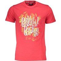 Cavalli Class Men's Class T-Shirt Graphic Print in Coral | Size: 2XL