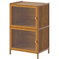 Garden Sanctuary Versatile 2-Tier Storage Cabinet in Natural