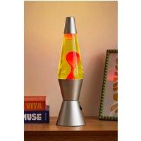 ValueLights Razzo LED Yellow & Red with Silver Base Retro Lava Lamp Desk Table Light