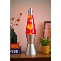 ValueLights Razzo LED White & Pink with Silver Base Retro Lava Lamp Desk Table Light
