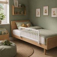 Safetots Wooden Bed Rail in White | Size: 38 cm x 90 cm