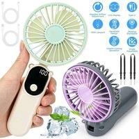 NESTLUNE 2 Pack Mini Handheld Fan Portable Fold Desk Cooler
