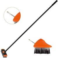 NESTLUNE Patio Weed Remover Tool 3 in 1 Block Paving Brush in Black | Size: 1.25kg