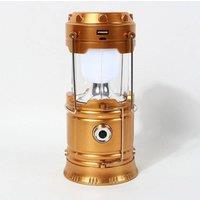 FLAVORA 1Pcs LED Portable Camping Torch Battery Lantern in Gold