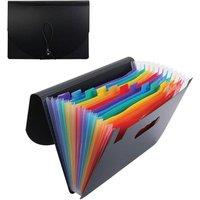 PAWNORA A4 Expanding File Organiser Paper in Black