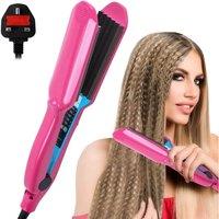 PAWNORA Wet/Dry Titanium Alloy Hair Crimper in Pink
