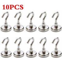 PAWNORA 10X Extra Strong Magnet Hook in Silver