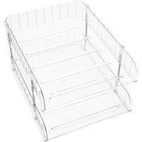 PAWNORA Letter Tray Holder 2 Tiers - 35.4*25.7*17.2cm in Clear