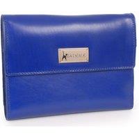 Catwalk Collection Handbags Women's Chanelle Leather Travel Jewellery Case in Blue