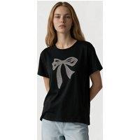 MSN Collection Women's Cotton T-Shirt in Black | Size: XL