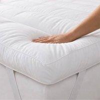 Living and Home Cloud Mattress Topper 150 x 200 cm for King Bed in White