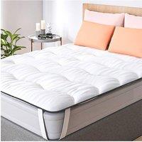 Living and Home Cloud Mattress Topper 180 x 200 cm for Double Bed in White
