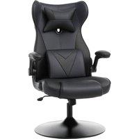 Rolipo Racing Gaming Chair With Lumbar Support & Headrest in Black