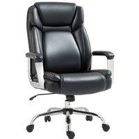 Rolipo Ergonomic Faux Leather Office Chair With Adjustable Height in Black