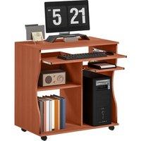 Rolipo Multi-Storage Compact Desk With Wheels in Brown