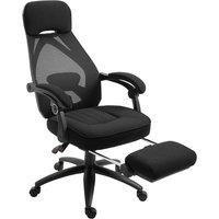 Rolipo High Back Swivel Office Chair With Footrest & Adjustable Height in Black