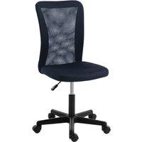 Rolipo Armless Mesh Swivel Office Chair With Adjustable Height in Dark Grey