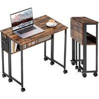 Rolipo 80cm Drop Leaf Writing Desk in Brown