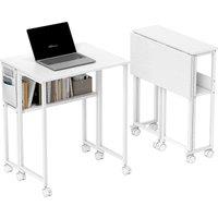 Rolipo 63cm Drop Leaf Writing Desk in White