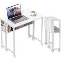 Rolipo 80cm Drop Leaf Writing Desk in White