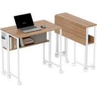 Rolipo 80cm Drop Leaf Writing Desk in Brown